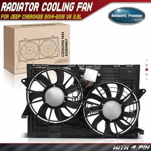 Ventilador de refrigeración de doble radiador con resistencia y controlador para Jeep Cherokee 2014-2018 - Imagen 1 de 10