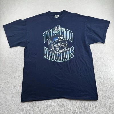 Vintage Toronto Argonauts Shirt Mens 2XL Blue Single Stitch Canada CFL Bulletin - Image 1 of 4