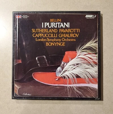 Bellini I PURITANI Sutherland Pavarotti London Bonynge 3 LP Box Set  OSA 13111 - Image 1 of 4