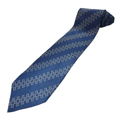Corbata para hombre GIORGIO ARMANI 100 % seda diseñador ITALIA geométrico azul/bronceado Foto 1 de 4