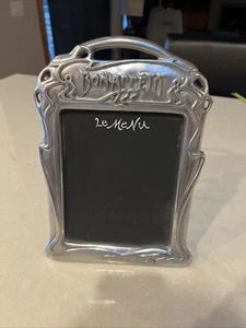 Dept 56 Metal Framed Table Menu Black Board Chalkboard French Country - Picture 1 of 8