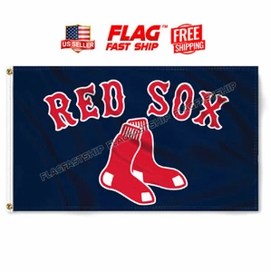 Boston Red Sox Flag 3x5 FT Banner Logo Grommets Fast FREE Shipping US Seller - Picture 1 of 9