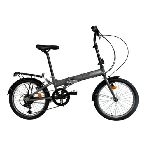 YOAC Folding Bike Alloy Bicycle Steel 13in Frame, 20in Wheel - Anthracite - Image 1 of 1
