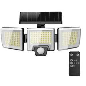 216LED Solarleuchte Fluter mit Bewegungsmelder Solarlampe 3 Modi Strahler 2500LM - Bild 1 von 14