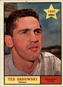 1961 Topps #254 Ted Sadowski RC - VG