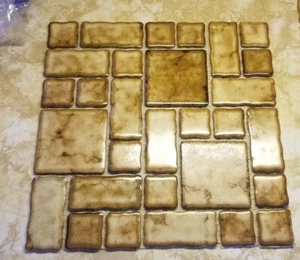 1 Sheet mesh 12 1/2" various ceramic tiles Brown Wall Tile Backsplash strip - Picture 1 of 16