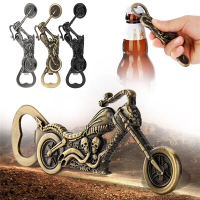 Gothic Skull Motorcycle Rider Bottle Opener Metal Beer Openers for Party Club - Image 1 of 4