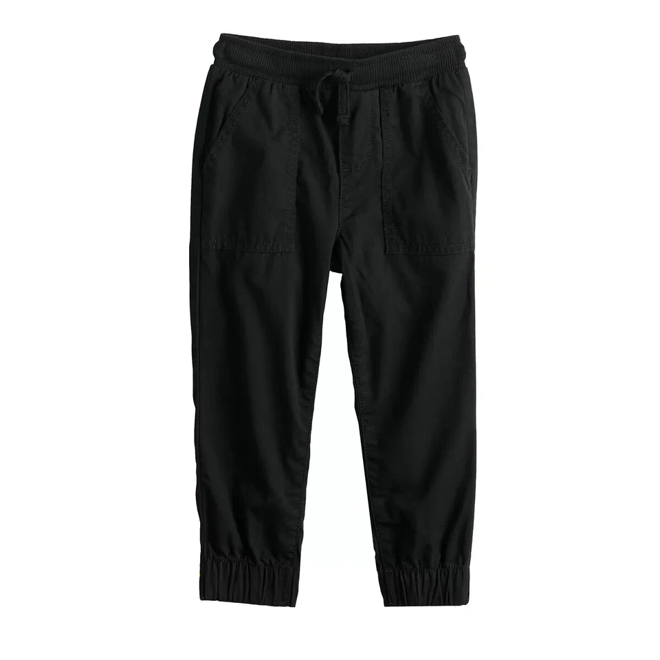 NUEVOS PANTALONES JOGGER JUMPING BEANS NIÑOS PEQUEÑOS NEGROS PULL ON SARGA $16 VENTA AL POR MENOR TALLA 4T Foto 1 de 1