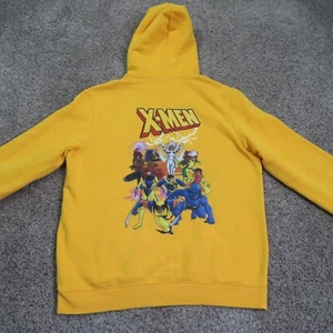 H&M Hoodie Men Large Yellow X-Men 97 Marvel Comics Sweatshirt Regular Fit Hooded - Picture 1 of 10