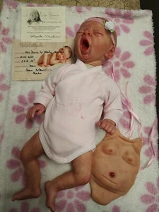 Bambola Wee Yawns Reborn - Scolpita di Marita Winters - artista Irena Petrovic - Foto 1 di 9