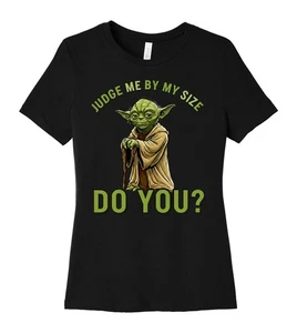 Damen Master Yoda Wisdom T-Shirt | Judge Me By My Size Zitat | Force Power - Bild 1 von 7