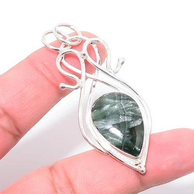 Serafinita - Colgante de plata de ley 925 hecho a mano de diseñador ruso 2,34" P84024 Foto 1 de 4