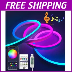 Waterproof 16.4FT RGB Neon Rope Lights - Flexible Mood Lighting for Any Occasion - Picture 1 of 10