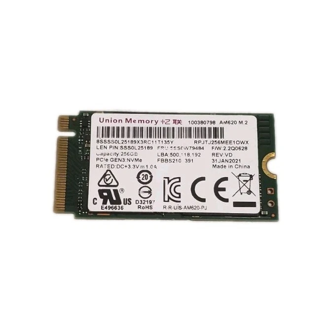 Твердотельный накопитель 256 ГБ PCle Gen4 X4 NVMe объединенная память/Lenovo PN SSS0L25189 - Изображение 1 из 1