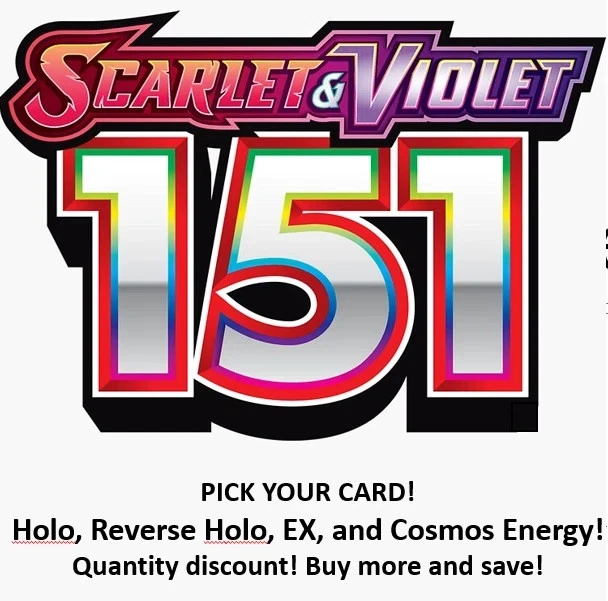 151 Scarlet & Violet Pokemon Card Reverse Holo and EX CHOOSE / PICK YOUR CARD - Image 1 of 1