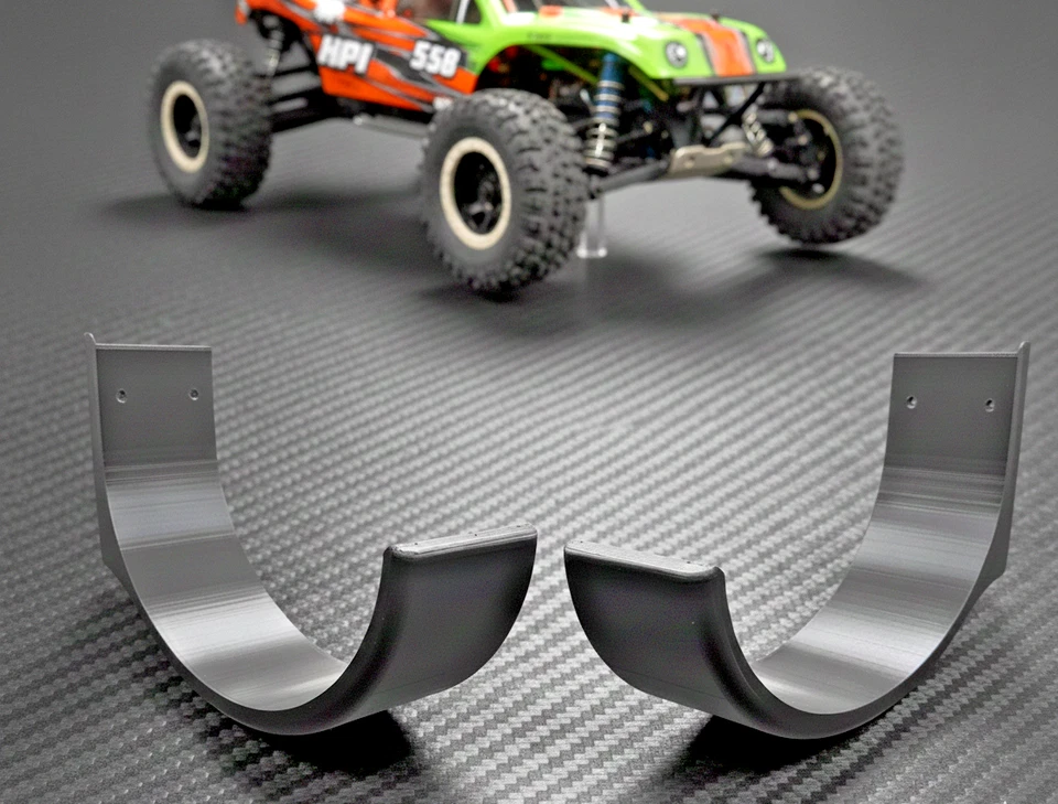 Soporte de pared para coche de radiocontrol para HPI Baja 5B / 5T / 5SC - Resistente - Juego de 2 - Negro Foto 1 de 4