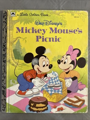 Vintage A Little Golden Book Disney’s Mickey Mouse’s Picnic 100-62 #614 - Image 1 of 4