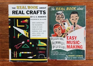 The Real Book About Vintage Children's Book Lot 50s/60s Music Making & Crafts - Picture 1 of 6
