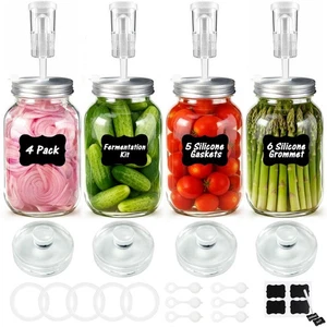 Fermentation Kit for Wide Mouth Mason Fermentation Jar, Fermentation Kit with... - Picture 1 of 8