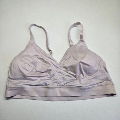 Tommy John Women Bra XL Pink Second Skin Triangle Bralette Wireless Pullover - Image 1 of 4