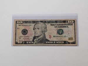 US Ten Dollars, 2013, $10 Bill, Star Notes, Lower Serial Number - Picture 1 of 2