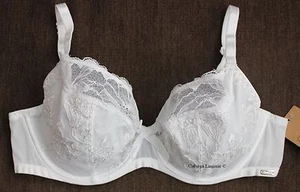 Nuevo con etiquetas Chantelle 2261 "Eclatante" 3 partes Suave Taza Sujetador de Encaje Blanco Novia 30DD - Imagen 1 de 7