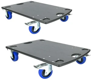 2 ADAM HALL Transportroller GR2 Rollbrett 100 mm gebremste Lenkrollen Bockrollen - Bild 1 von 16