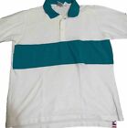 Vintage Men’s  Wilson Tennis polo Medium 80/90’s  Y2K White And Teal Classic