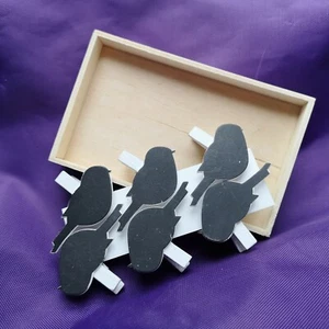 6 Small Clip-on Bird Chalk Boards - Stocking Filler - Ideal Christmas Gift - Picture 1 of 4
