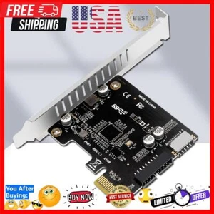 Computer PCI-E To USB 3.0 TYPE-E Expansion Card 19PIN - Afbeelding 1 van 11