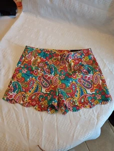 Neu ohne Etikett Attyre New York Damenshorts Größe 12 Jakobsmuschelsaum mehrfarbig Paisley - Bild 1 von 5