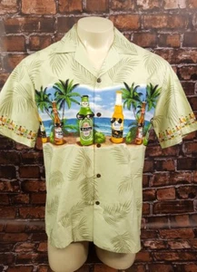 Camisa Pacific Legend Hawaiana Cerveza Playa Fiesta Mangas Cortas Hombres Talla M Amarilla - Imagen 1 de 10