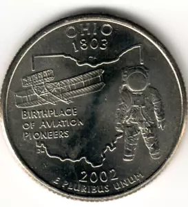 USA - 2002P - Washington ¼ Dollar - Ohio - Uncirculated - #11009 - Picture 1 of 2