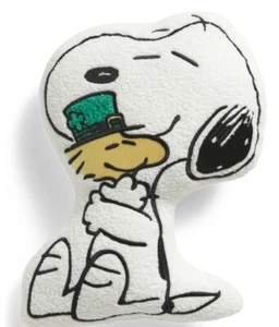 Neu Peanuts Snoopy hält Woodstock St Patricks Patricks Day Sherpa Kissen - Bild 1 von 3