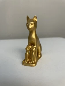 Estatuilla de gato egipcio Bastet de metal FMNH Field Museum en muy buena condición coleccionable - Imagen 1 de 14