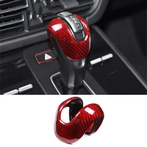 Para Porsche Macan 2022-2023 fibra de carbono roja cambio de engranajes para automóvil Porsche Macan 2022-2023 borde de la cabeza de la cubierta - Imagen 1 de 5