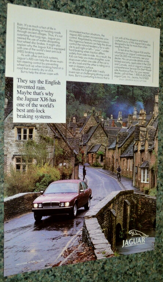 1989 JAGUAR XJ6 "CASTLE COMBE" ORIGINAL ADVERTISEMENT AD PRINT 89 XJ-6 - Image 1 of 1
