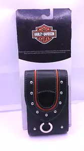 Harley Davidson Premium Leather Accessory Case for Camera, Phones etc. - Picture 1 of 5
