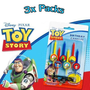 Lot of 3 Toy Story Disney Pixar Movie Birthday Party Cake Decoration & Candles