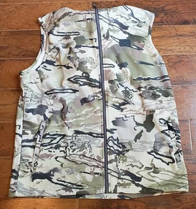 New Under Armour Barren Camo Rut Fleece Men's Small Vest Hoodie 1356288-999 - Picture 1 of 6