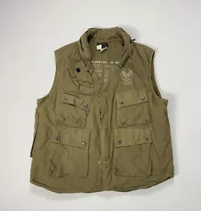Chaleco de Vuelo Avirex De Colección Ejército de EE. UU. Fuerza Aérea Hecho en EE. UU. Talla Grande Capucha Extraíble - Imagen 1 de 16