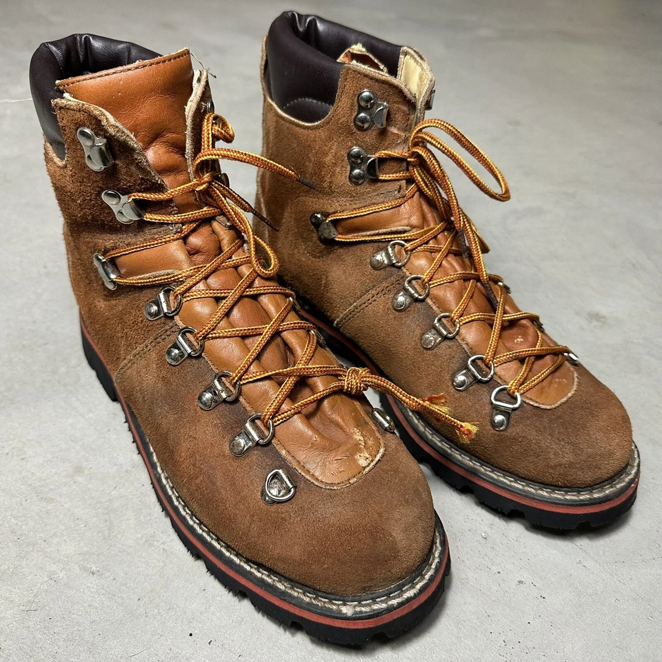 Botas de Montañero Rocky de Colección Cuero Marrón Botas de Senderista de Encaje Hechas en EE. UU. Para Hombres 7M Foto 1 de 4