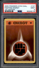 PSA 9 MINT 2000 POKEMON GYM CHALLENGE 127 FIGHTING ENERGY 1ST EDITION