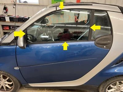 08-16 SMART FORTWO DRIVER LEFT FRONT DOOR GLASS WINDOW ONLY - Image 1 of 4