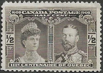 🍁Canada   #96   "PRINCE & PRINCES OF WALES"    Fine Mint 1908 Issue     (C) - Image 1 of 2