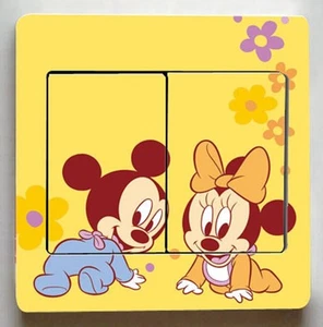 UK Light Switch Baby Minnie & Mickey Mouse Vinyl Sticker Decal  - Picture 1 of 2