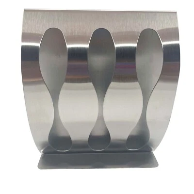 Paste Toothbrush Holder Stainless Steel Wall Mount Without Punching Stand 3 Hole - Image 1 of 4
