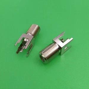 (1 PC) F Female Straight PC Board PCB Mount Long Type Connector - USA Seller - Picture 1 of 2