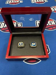Miami Dolphins 2pc Replica Super Bowl Ring Set w/ Display Box - Picture 1 of 5