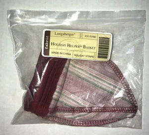 Longaberger Holiday Stripe Liner #23175166 for Holiday Helper Basket?  New - Picture 1 of 12